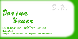 dorina wener business card